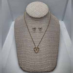 Heart‎ Necklace & Earrings Set